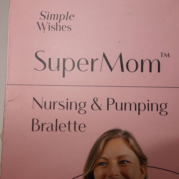 NEW Simple Wishes All-in-One SuperMom Nursing & Pumping Bra Black Women's Medium - Picture 6 of 10